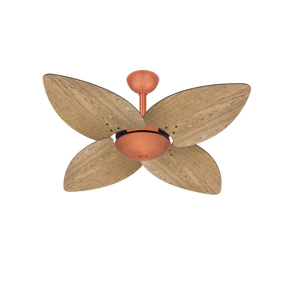 Ventilador Teto Winds Cobre 4 Pás Freijó Turbo Ventax 220V