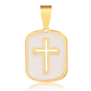 Pingente Paixão De Cristo Banhado A Ouro Cruz Oferta