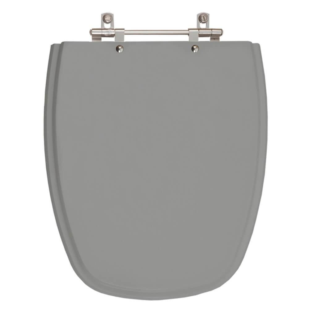 Assento Sanitário Poliester Monte Carlo Cinza Vip para Vaso Deca