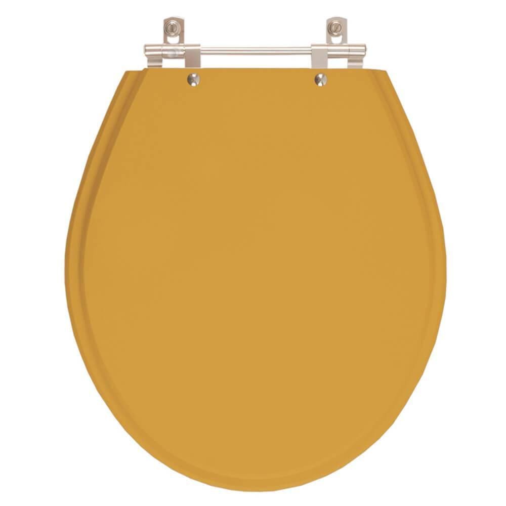 Assento Sanitário Poliester Ravena Bege Castor para vaso Deca