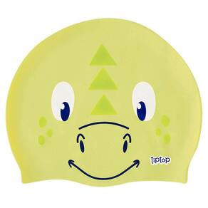 Touca Natação Infantil Silicone Dino Sport Verde Tip Top
