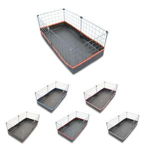 Cercado para Porquinho da Índia 40x80 Preto com Tapete Bandeja Higiênico Sanitário Impermeável Pet