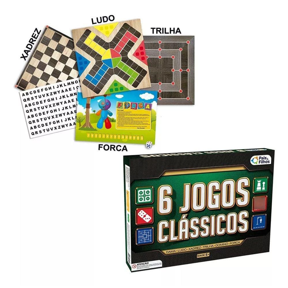 Jogos 4 Em 1 Xadrez/Damas/Trilha/Ludo Junges