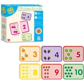 Jogo De Encaixar Números 1 Ao 10 Em Madeira Nig Brinquedo QUEBRA CABEÇA Infantil BE A BÁ