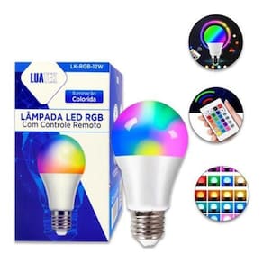 Lâmpada Led Controle Remoto Iluminação Coloridalk-Rgb9W 265V
