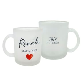 Caneca Vidro Chopp 325 ml Presente Noivos Madrinha Casamento