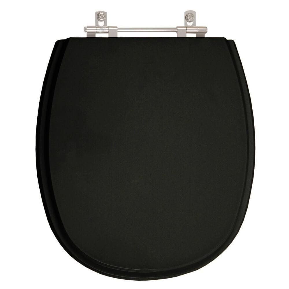 Assento Sanitário Acrílico Aspen Preto para vaso Deca