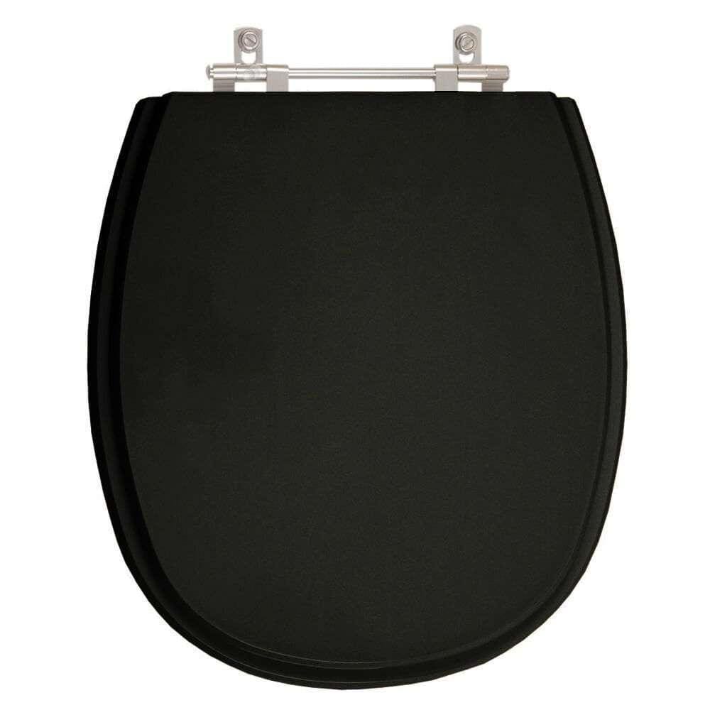 Assento Sanitário Poliéster Loren One Preto para vaso Lorenzetti 6lpf