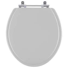 Assento Sanitário Saveiro Cinza Prata para vaso Celite