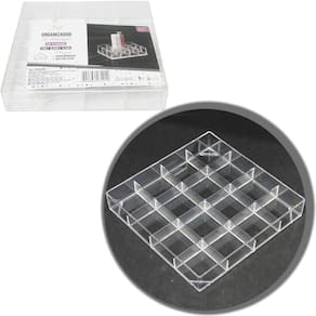 Organizador Cosmeticos Acrilico Quadrado 16 Cavidades 16,5Cm