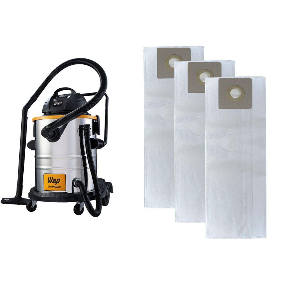 Kit 6 Sacos Descartáveis Aspirador Pó Wap Gtw Inox 50