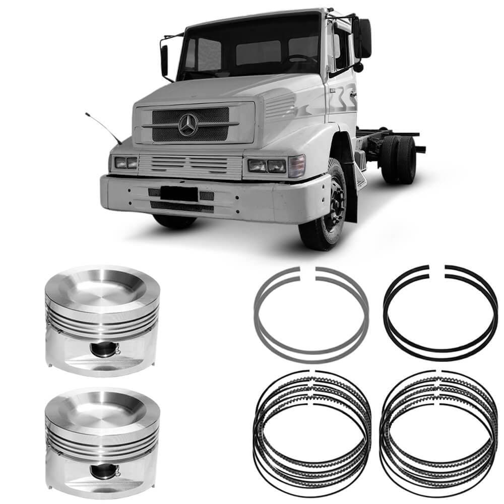Kit Pistão Anel STD MB OM 364 366 Metal Leve PA1807