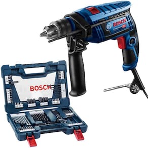 Furadeira GSB 13 RE 127V + Kit Pontas e Brocas V-Line 83 Peças Bosch