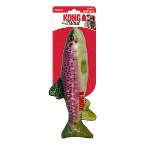 Brinquedo Aquático Kong Wild Shieldz Peixe Truta para Cães Médio