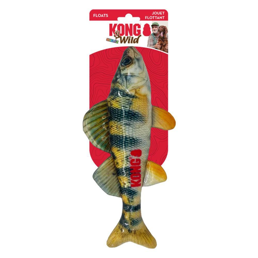 Brinquedo Aquático Kong Wild Shieldz Peixe Poleiro para Cães Médio