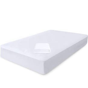Capa Protetora de Colchão Queen Impermeável 100% Silencioso de Malha Premium 158X198X36 - BF Colchões