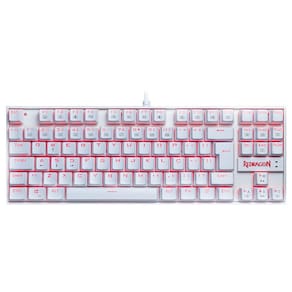 Teclado Gamer Mecânico Redragon Kumara, Branco, Switch Outemu Blue, Led Vermelho, Abnt2 - K552W-2 (Blue)