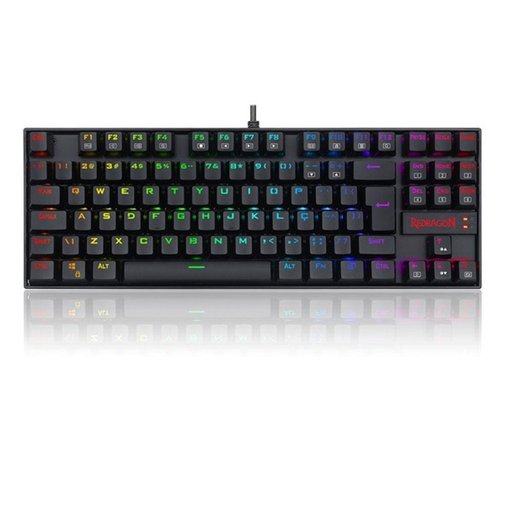 Teclado Magnetico Gamer Kumara PRO RGB Preto Swicht Marrom Abnt2