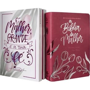 Bíblia Da Mulher Estudo Grande Rosa Tulipa Revista Corrigida