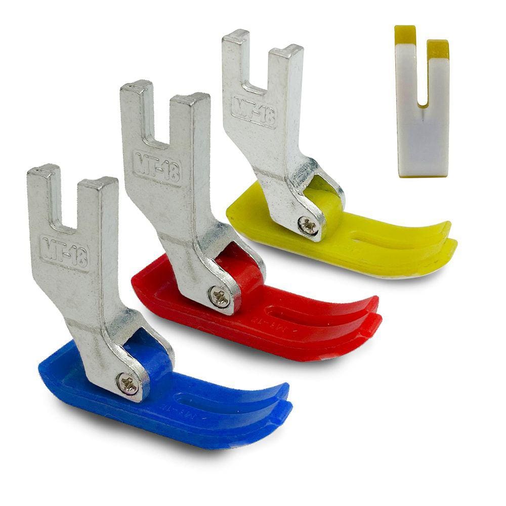 Calcador Pezinho Sapata De Teflon Para Reta Industrial Mt-18 kit com 3 calcadores teflon