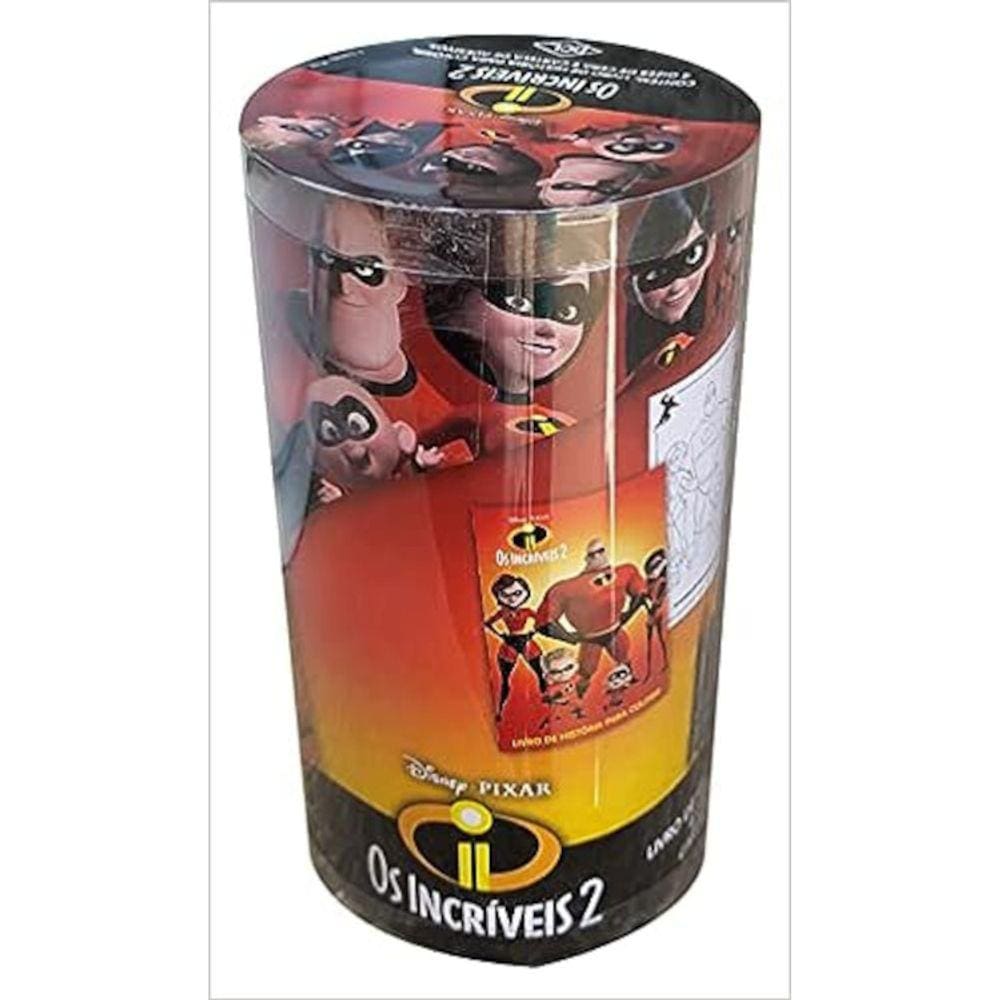 Disney - Mini Tubo Histórias Para Colorir - Os Incríveis 2