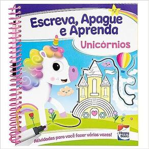 Escreva, Apague E Aprenda - Unicórnios