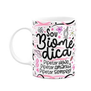 Caneca Profissões - Sou Biomédica - Branca
