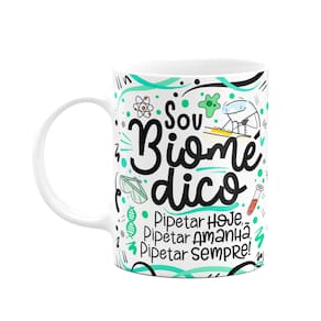 Caneca Flork Profissões - Sou Biomédico - Branca