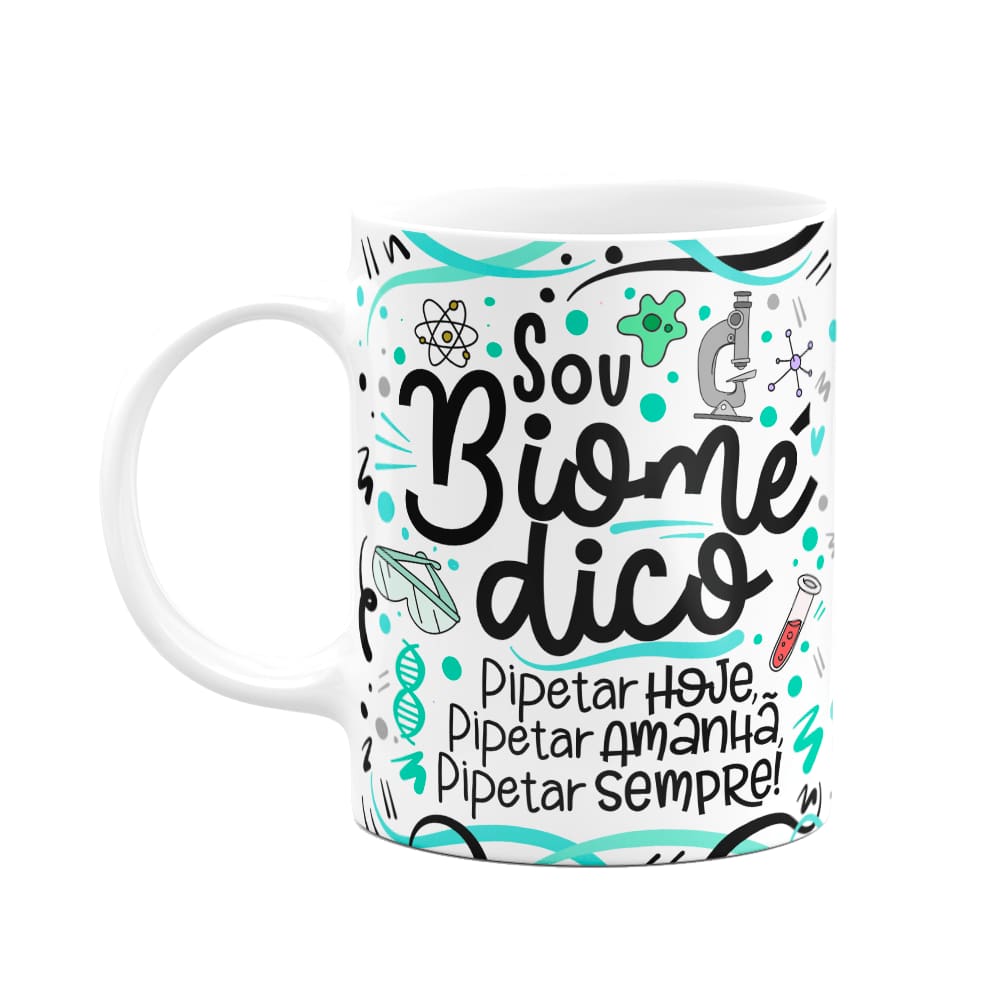 Caneca Profissões - Sou Biomédico - Branca