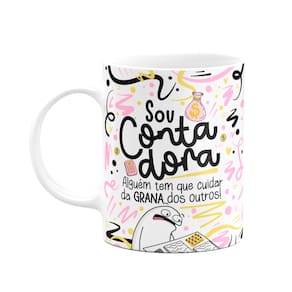 Caneca Flork Profissões - Sou Contadora - Branca