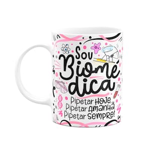 Caneca Flork Profissões - Sou Biomédica - Branca