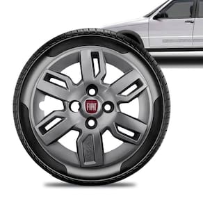 Calota Fiat Uno Way aro 13 2013 a 15 Grafit Brilhant Vermelh