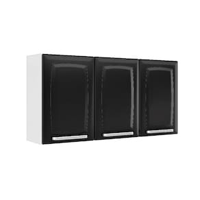 Armário Aéreo Luce 3 Portas Ip3-105 Itatiaia Preto