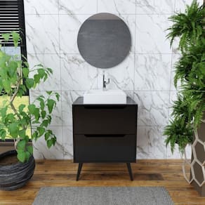 Gabinete para Banheiro com Espelheira 60cm Preto