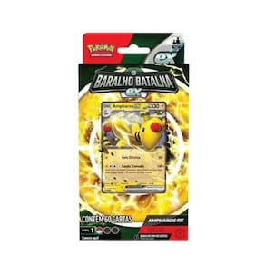 Pack Deck Com 60 Cartas Baralho Batalha Pokémon Ampharos Ex