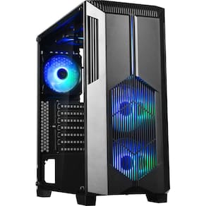 Gabinete Gamer Redragon Grindor Preto Com Painel Lateral Em Vidro Temperado Gc-510