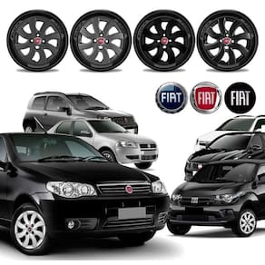 Jogo calota Fiat Palio Argo Siena Uno Way Mobi Strada Aro 14