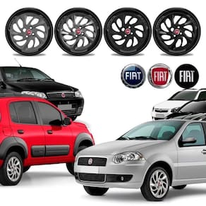 Jogo calota Fiat Siena Uno Way Argo Strada Palio Fire Aro 14