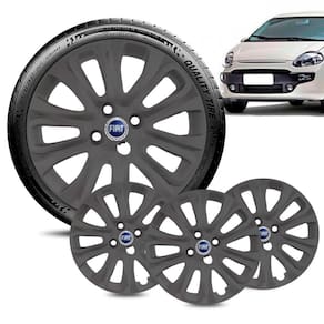 Jogo 4 Calota Fiat Punto aro 15 2015 a 16 Grafite Fosca Azul