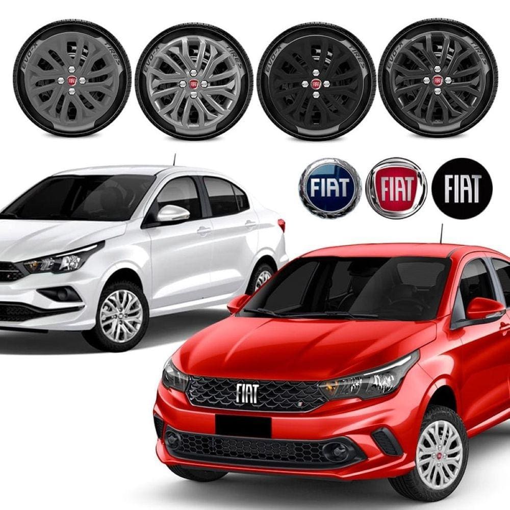 Jogo calota Fiat Argo Cronos 2018 2019 2020 2021 2022 Aro 15