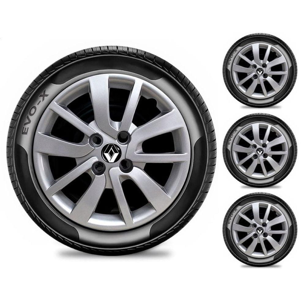 Jogo 4 Calotas Aro 15 Renault Sandero Logan 2014 2015 A 2020