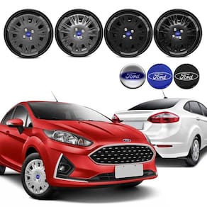 Jogo calota Ford New Fiesta Hatch Sedan 2014 a 2019 Aro 15