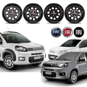 Jogo calota Fiat Uno Attractive Vivace Way 11 15 17  Aro 13
