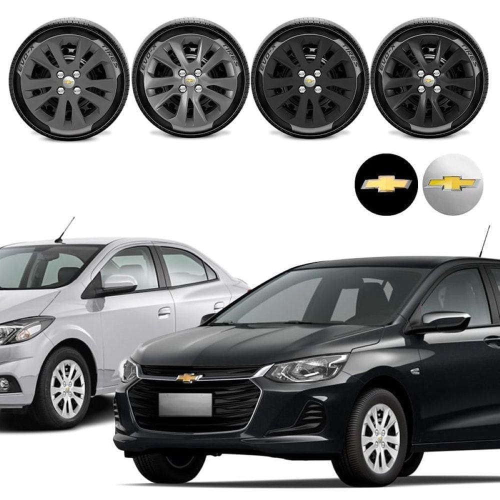 Jogo calota GM Onix Prisma 2020 2021 2022 Lt Ltz Aro 15