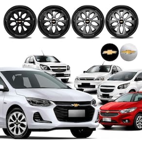 Jogo calota Chevrolet Onix Prisma Celta Corsa Agile Aro 15