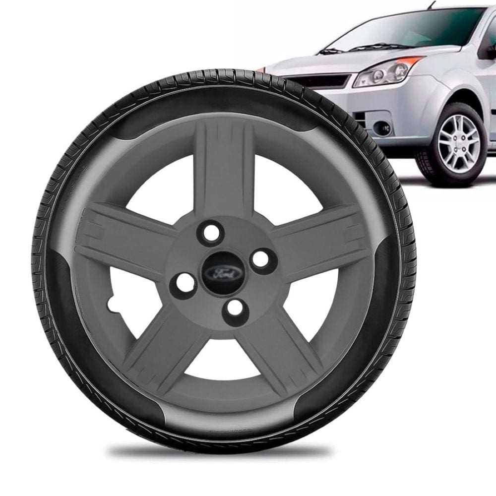 Calota Ford Fiesta aro 14 2008 2009 2010 Grafite Fosca preta
