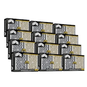 Kit 12 Unidades Baralho Class 1546 Elite Preto E Dourado Estojo Duplo