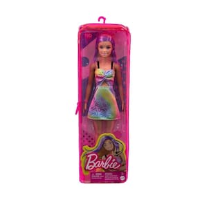 Boneca Barbie Fashionista Tie Dye Mechas Roxas Hbv22 Mattel