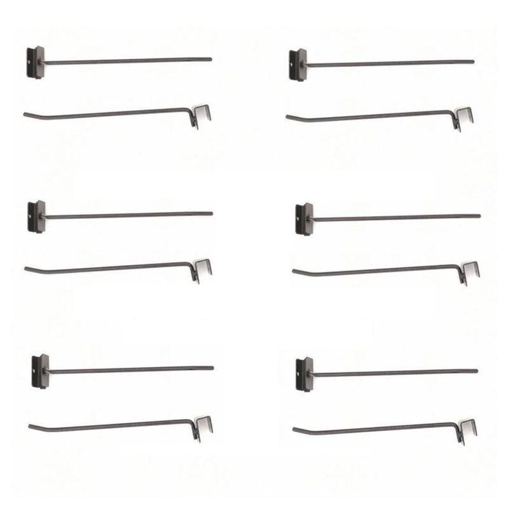 Gancheira Simples Amapa Lx 25 Cm Preto Kit 12