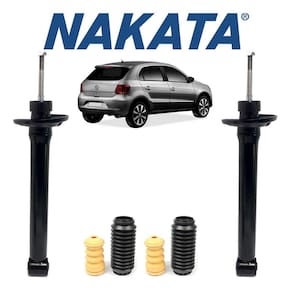 02 Amortecedor Traseiro Nakata Vw Gol G5 2009 + Kit Bat.